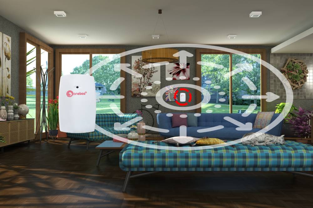 Glass break sensor has a wide area of coverage and detects the glass breaking sound at couple of metres away.