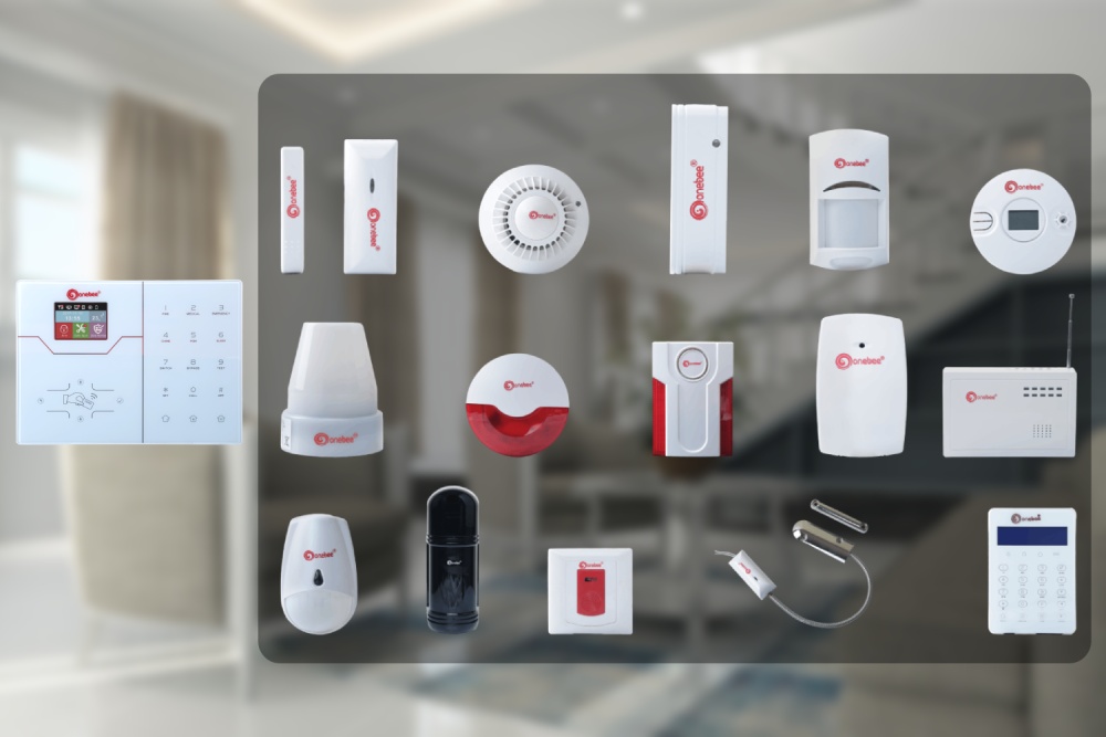 More sensors can be connected to the GSM panel when the security need grows at a later time.