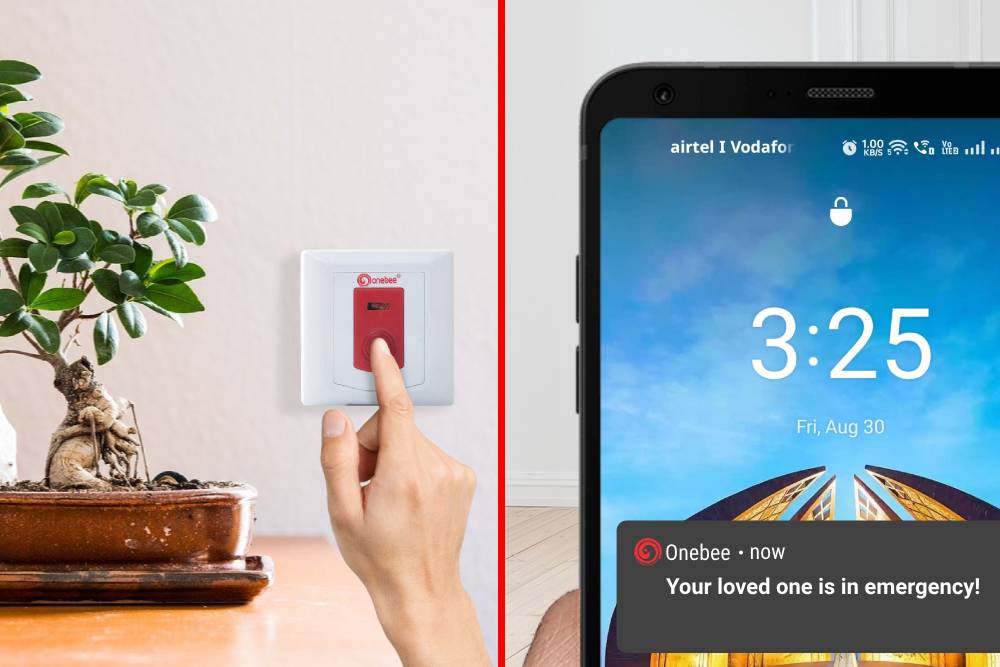 When the Panic Switch is pressed, the alert is send to designated contacts and emergency services.